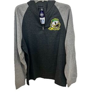 Captivating Oregon Ducks Embroidered Puddles 1/4 Zip Pullover Mens L NCAA NWT